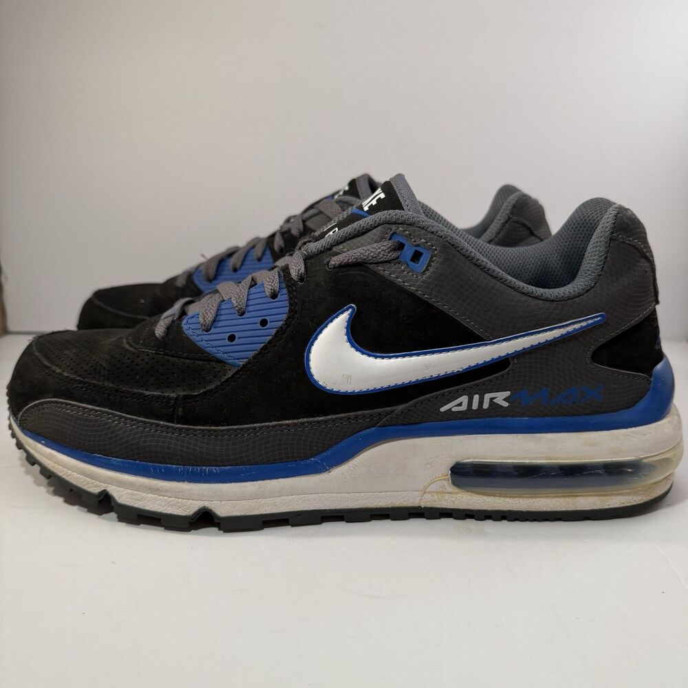Nike Air Max Wright Black Gray Blue White Athletic Shoes sz 10.5 317551 090 RARE